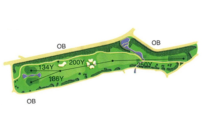 Official hole map of Chikushino 華道 practice hole